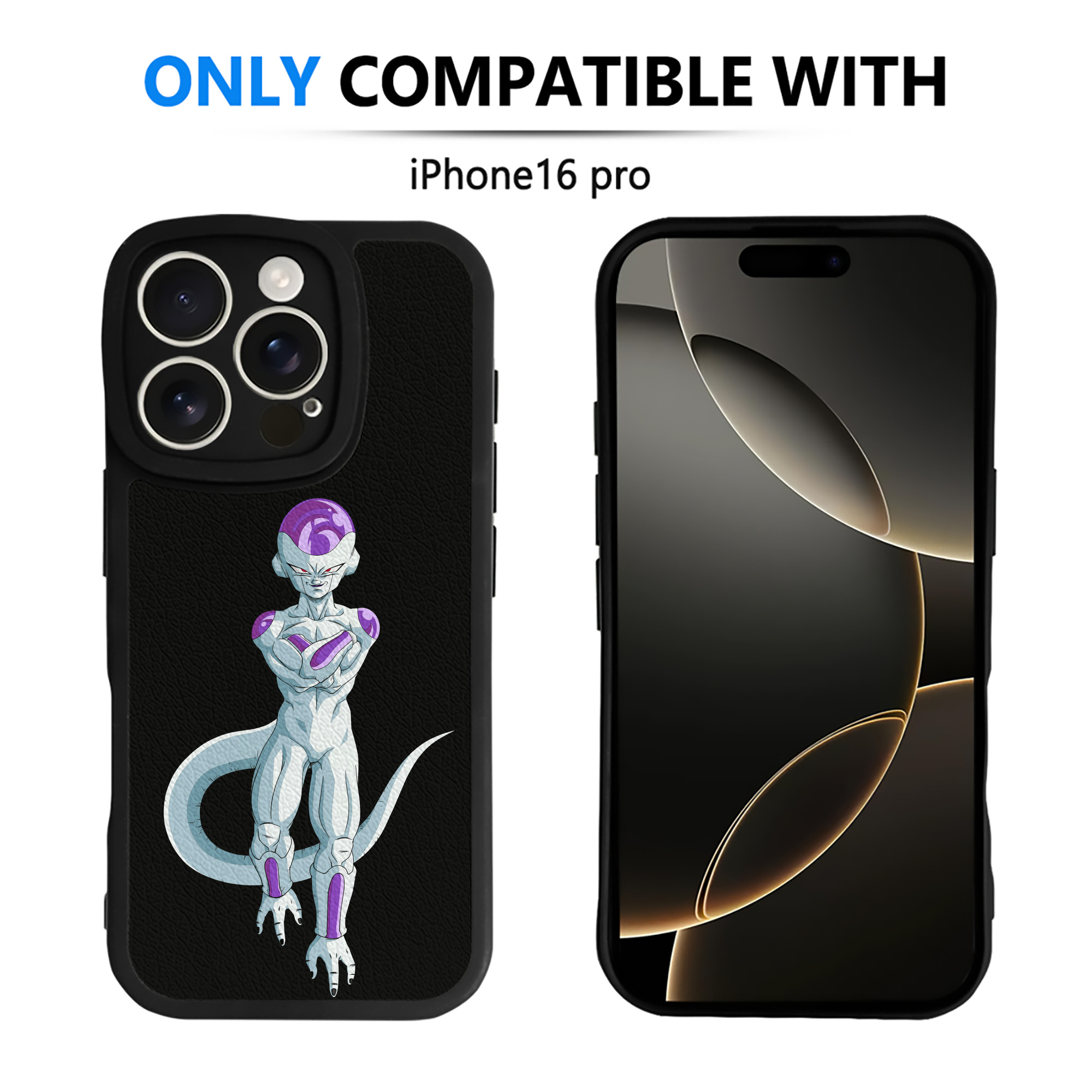 （画像用） ドラゴンボール フリーザ DRAGON BALL Frieza 【iPhone 16シリーズ対応】シリコンスマホケース（レザー調） 材質：シリコン